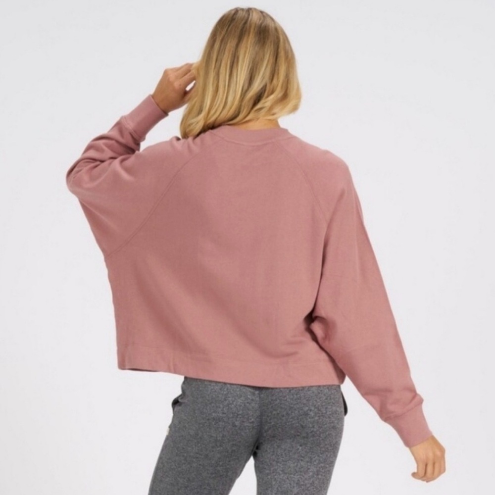 Vuori Sunnyside Crewneck Sweatshirt in Mauve Size Small - Picture 2 of 7